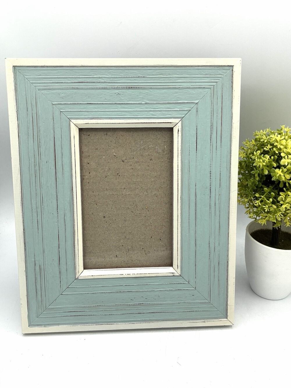 Lane Furniture Distressed Teal & Cream Farmhouse Picture Frame 4x6